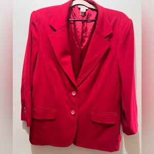 2X TravelSmith Vibrant Red Women's Blazer